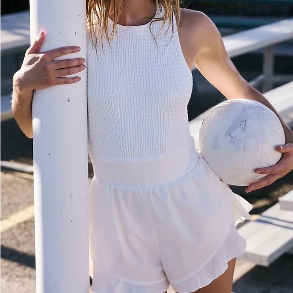 Free People Pants - Free People Movement Breathless Shortsie In White